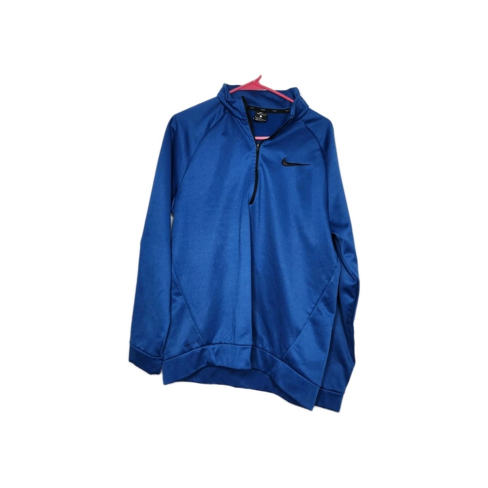 Nike Dri-FIT Mens Large Royal Blue Quarter Zip Pullover Training Top